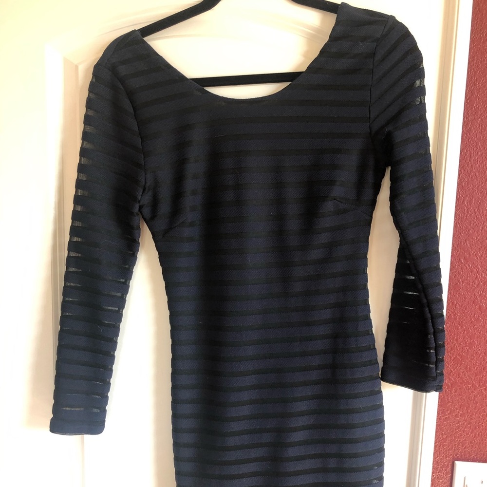 Navy and Black Dress